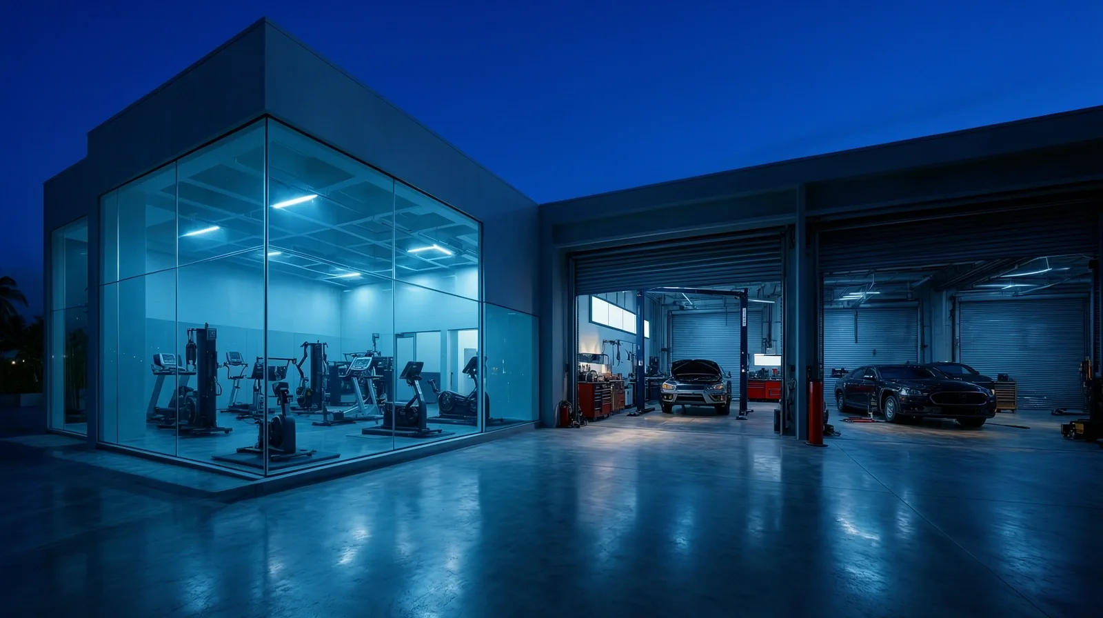 Xavelyndra Miami facility at night