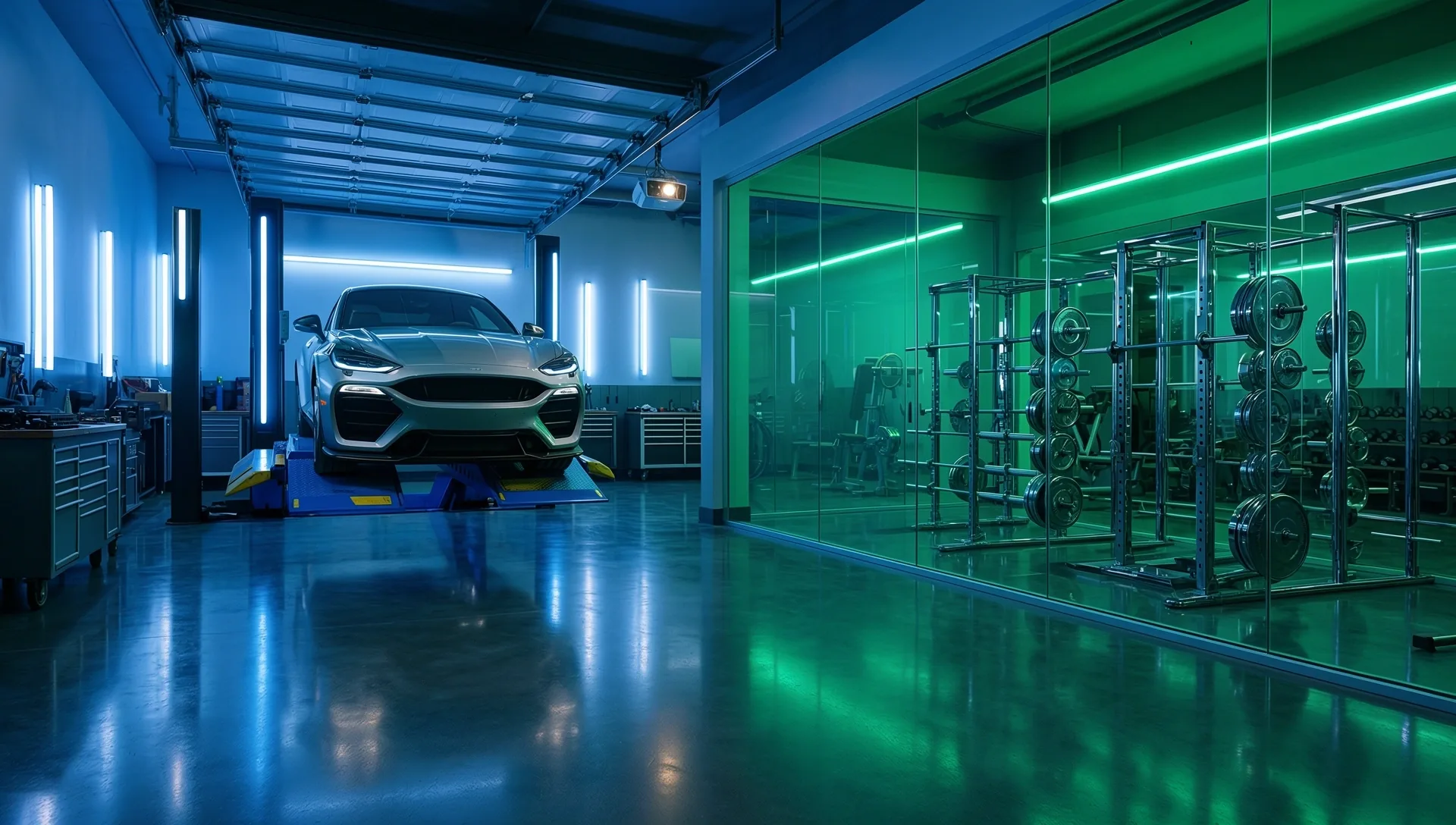 The Xavelyndra dual-performance facility at night